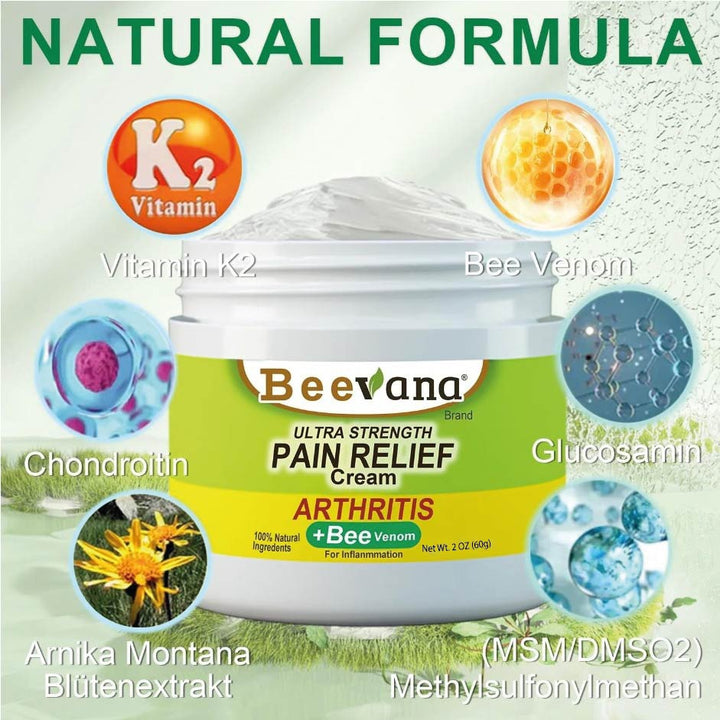 Beevana™ – Alivio Potente: 2 Cremas para el Dolor Muscular y Articular